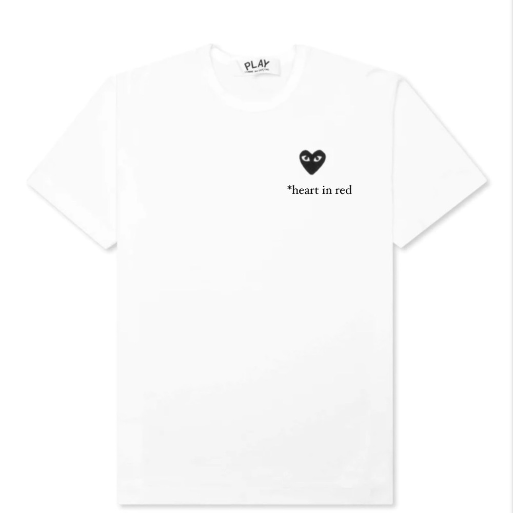 Comme des Garcons PLAY Emblem T-Shirt - White - White / MD